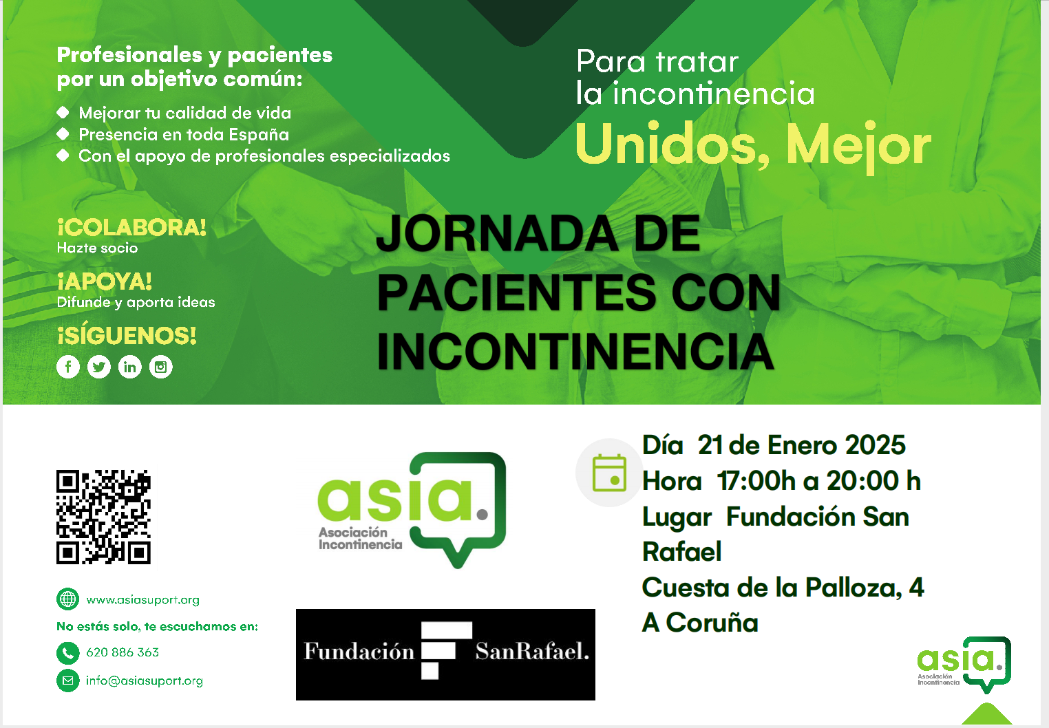 Cartel Jornada Incontinencia A Coruña