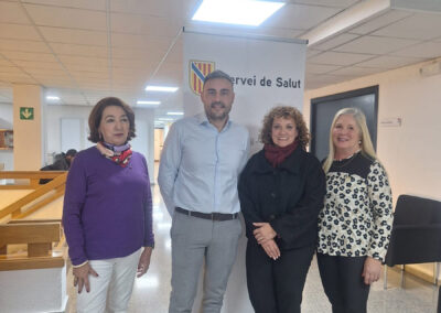 Reunión en Gobierno Balear, junto al Sr. Gabriel Rojo (Subdirección de Humanización, Atención al Usuario) Angels Roca, Presidenta ASIA Nacional, Soledad Haro, Delegada ASIA Baleares y Paqui, Delegada ASIA Cambrils